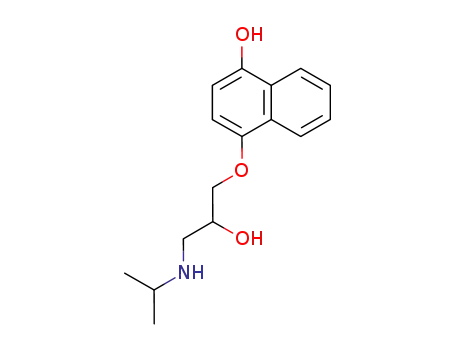 Molecular Structure of 10476-53-6 ((+/-)-4-HYDROXYPROPRANOLOL, HYDROCHLORIDE)
