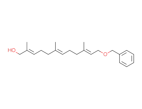 Molecular Structure of 71135-48-3 ((2E,6E,10E)-2,6,10-Trimethyl-12-(phenylmethoxy)-2,6,10-dodecatrien-1-ol)