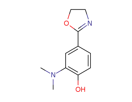 Molecular Structure of 105639-27-8 (Phenol, 4-(4,5-dihydro-2-oxazolyl)-2-(dimethylamino)-)