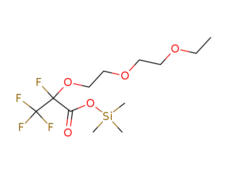 Molecular Structure of 197356-81-3 (trimethylsilyl 2-[2-(2-ethoxyethoxy)ethoxy]-2,3,3,3-tetrafluoropropionate)