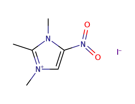 Molecular Structure of 22544-26-9 (1,2,3-trimethyl-5-nitro-1H-imidazol-3-ium iodide)