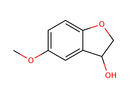 Molecular Structure of 33320-42-2 (5-methoxy-2,3-dihydro-benzofuran-3-ol)