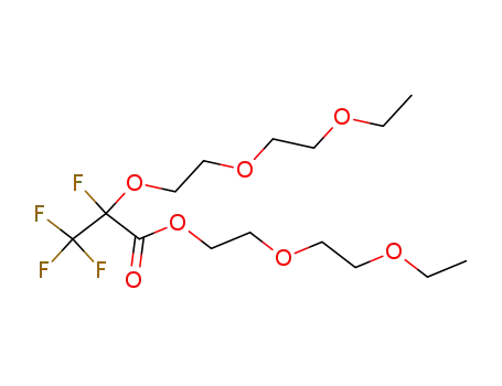 Molecular Structure of 197356-78-8 (2-[2-(2-Ethoxy-ethoxy)-ethoxy]-2,3,3,3-tetrafluoro-propionic acid 2-(2-ethoxy-ethoxy)-ethyl ester)