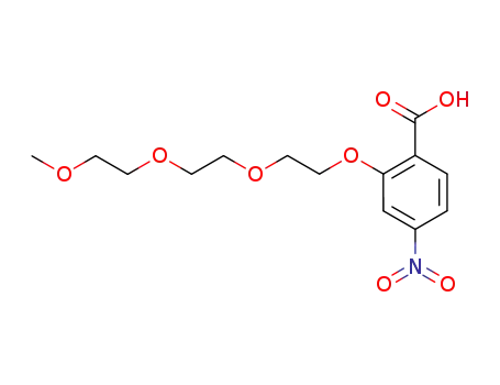 Molecular Structure of 1447497-21-3 (2-(2-(2-(2-methoxyethoxy)ethoxy)ethoxy)-4-nitrobenzoic acid)