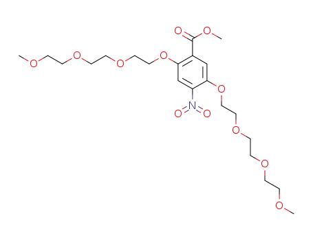 Molecular Structure of 1447497-18-8 (methyl 2,5-bis(2-(2-(2-methoxyethoxy)ethoxy)ethoxy)-4-nitrobenzoate)