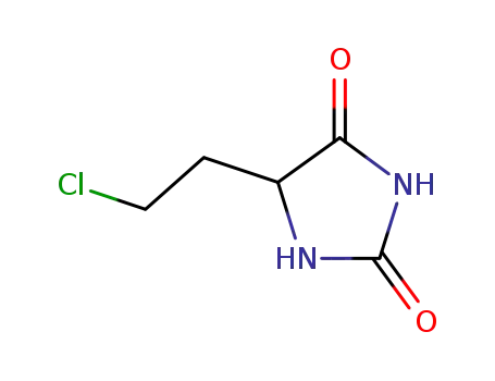 2,4-Imidazolidinedione,  5-(2-chloroethyl)-