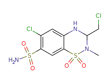 Molecular Structure of 135-07-9 (Methyclothiazide)