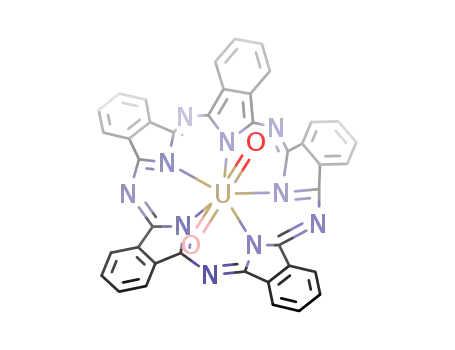 Molecular Structure of 56174-38-0 (dioxocyclopentakis(1-iminoisoindolinato)uranium(VI))