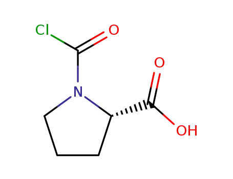 Molecular Structure of 131180-40-0 (L-Proline, 1-(chlorocarbonyl)- (9CI))