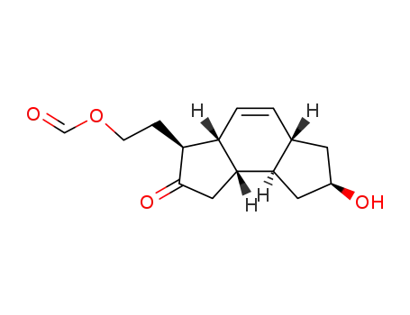 Molecular Structure of 204381-32-8 (Formic acid 2-((3S,3aR,5aS,7R,8aR,8bS)-7-hydroxy-2-oxo-1,2,3,3a,5a,6,7,8,8a,8b-decahydro-as-indacen-3-yl)-ethyl ester)