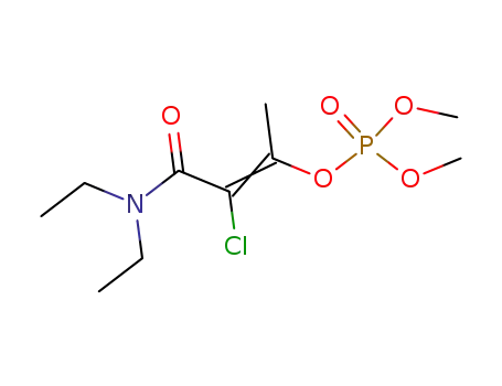 Molecular Structure of 23783-98-4 ((Z)-2-chloro-3-dimethoxyphosphoryloxy-N,N-diethyl-but-2-enamide)