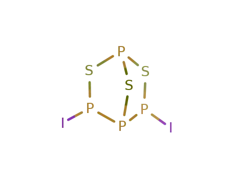 Molecular Structure of 99802-67-2 (2,6,7-Trithia-1,3,4,5-tetraphosphabicyclo[2.2.1]heptane, 3,5-diiodo-,
(3-exo,5-exo)-)