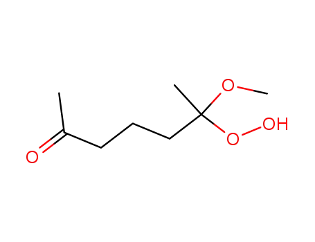 Molecular Structure of 156644-17-6 (6-Hydroperoxy-6-methoxy-2-heptanone)
