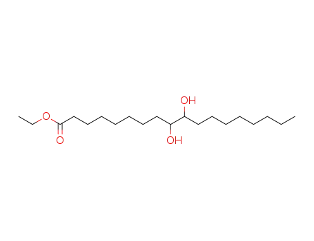 Molecular Structure of 4277-20-7 (9,10-dihydroxystearic acid ethyl ester)