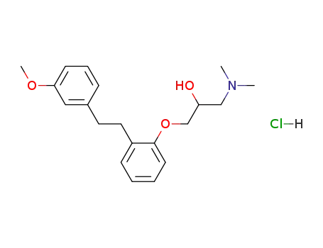 Molecular Structure of 135261-74-4 (1-(Dimethylamino)-3-[2-[2-(3-methoxyphenyl)ethyl]phenoxy]-2-propanol hydrochloride)