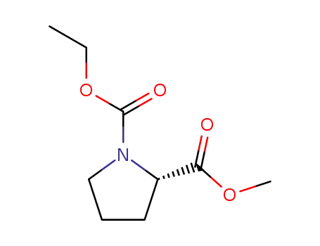 Molecular Structure of 93423-88-2 ((2S)-1,2-PYRROLIDINEDICARBOXYLIC ACID-1-ETHYL-2-METHYL ESTER)