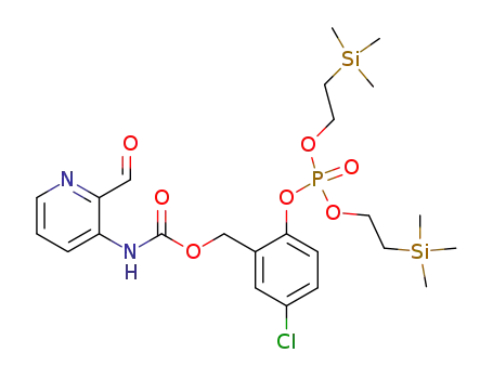 Molecular Structure of 412318-66-2 ((2-Formylpyridin-3-yl)carbamic acid 2-bis(2-trimethylsilylethyl)phosphonooxy-5-chlorobenzyl ester)