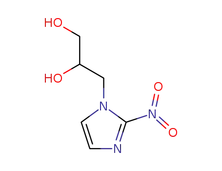 Molecular Structure of 13551-92-3 (1,2-PROPANEDIOL, 3-(2-NITRO-1H-IMIDAZOL-1-YL)-)