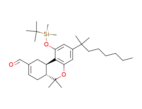 (6aR,10aR)-1-(tert-Butyl-dimethyl-silanyloxy)-3-(1,1-dimethyl-heptyl)-6,6-dimethyl-6a,7,10,10a-tetrahydro-6H-benzo[c]chromene-9-carbaldehyde