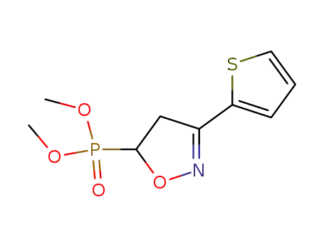 Molecular Structure of 125674-89-7 (Dimethyl 3-(2-thienyl)-2-isoxazolin-5-ylphosphonate)