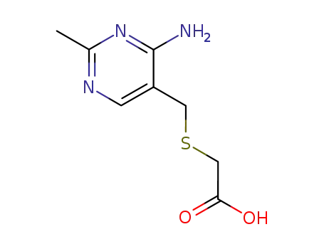 Molecular Structure of 83329-13-9 ({[(4-amino-2-methylpyrimidin-5-yl)methyl]sulfanyl}acetic acid)