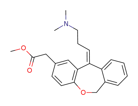 Molecular Structure of 113806-01-2 ((Z)-11-<3-(dimethylamino)propylidene>-6,11-dihydrodibenz<b,e>oxepin-2-acetic acid methyl ester)