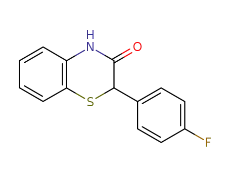 Molecular Structure of 100638-27-5 (2-(4-fluorophenyl)-3-oxo-3,4-dihydro-2H-1,4-benzothiazine)