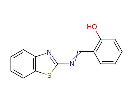 Molecular Structure of 16779-08-1 (Phenol, 2-[(2-benzothiazolylimino)methyl]-)
