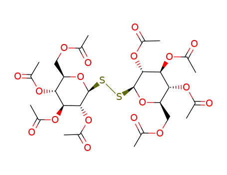 Molecular Structure of 5207-08-9 (.beta.-D-Glucopyranose, 1,1-dithiobis1-deoxy-, octaacetate)
