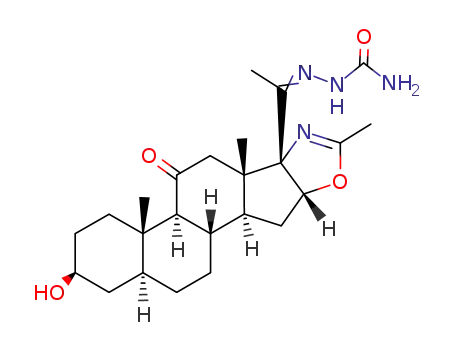 3β-hydroxy-2'-methyl-(5α,16β)-pregnano[17,16-<i>d</i>]oxazole-11,20-dione 20-semicarbazone
