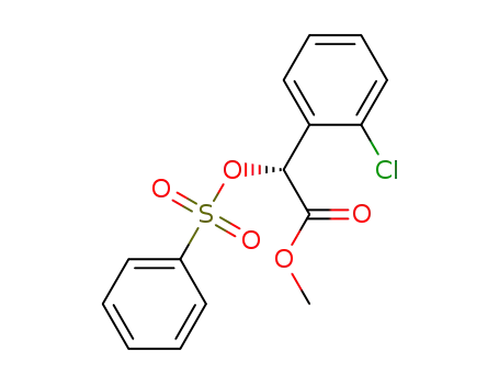Molecular Structure of 223123-46-4 ((S)-Methyl 2-(Benzenesulfonyloxy)-2-(2-chlorophenyl)acetate)