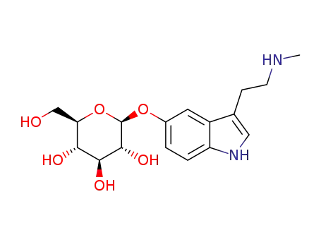 Molecular Structure of 1261074-26-3 (N-methylserotonin 5-O-β-glucoside)