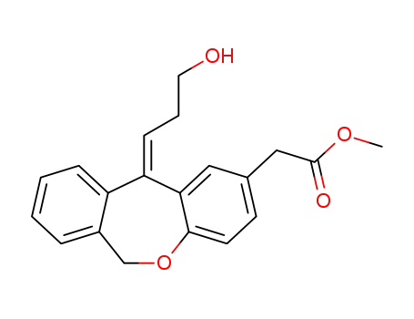 Molecular Structure of 916243-39-5 ((Z)-methyl 2-[11-(3-hydroxypropylidene)-6,11-dihydrodibenzo[b,e]oxepin-2-yl]acetate)