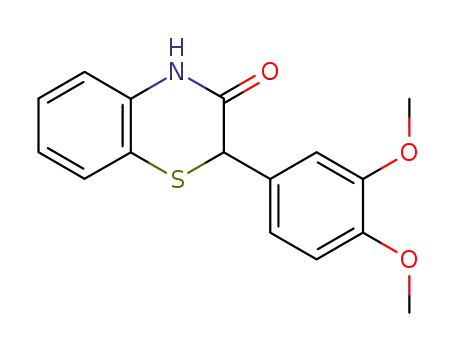 Molecular Structure of 117838-86-5 (2-(3,4-Dimethoxy-phenyl)-4H-benzo[1,4]thiazin-3-one)
