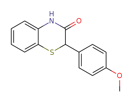 Molecular Structure of 92552-87-9 (2-(4-methoxy-phenyl)-4<i>H</i>-benzo[1,4]thiazin-3-one)