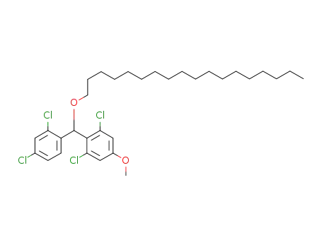 Molecular Structure of 1205121-90-9 ((2,6-dichloro-5-methoxyphenyl)-(2,4-dichlorophenyl)methyl octadecyl ether)