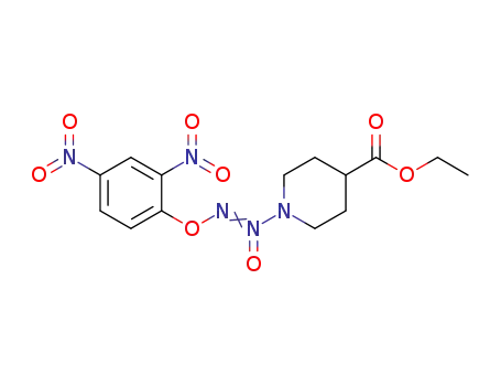 Molecular Structure of 1083159-13-0 (O<sub>2</sub>-(2,4-dinitrophenyl) 1-[(4-ethoxycarbonyl)piperidin-1-yl]diazen-1-ium-1,2-diolate)