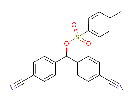 Molecular Structure of 935477-95-5 (toluene-4-sulfonic acid bis-(4-cyano-phenyl)-methyl ester)