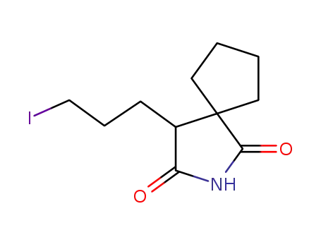 Molecular Structure of 143582-41-6 (2-Azaspiro[4.4]nonane-1,3-dione, 4-(3-iodopropyl)-, (R)-)