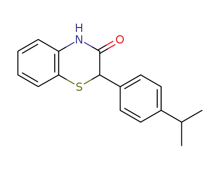 Molecular Structure of 131602-93-2 (2-(4-Isopropyl-phenyl)-4H-benzo[1,4]thiazin-3-one)