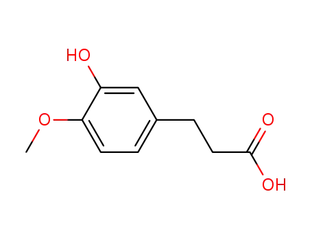 Molecular Structure of 1135-15-5 (3-(3-HYDROXY-4-METHOXYPHENYL)PROPIONIC ACID)