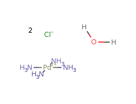 Molecular Structure of 13933-31-8 (Tetraamminepalladium(II) chloride monohydrate)