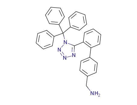 Molecular Structure of 134603-82-0 (1-(2'-(1-trityl-1H-tetrazol-5-yl)biphenyl-4-yl)methanamine)