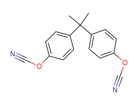 Molecular Structure of 25722-66-1 (Cyanic acid, C,C'-[(1-methylethylidene)di-4,1-phenylene] ester, homopolymer)