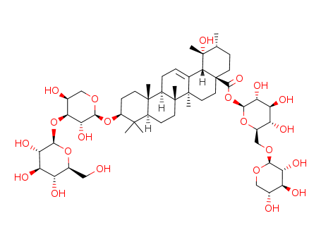 Urs-12-en-28-oic acid,3-[(3-O-b-D-glucopyranosyl-a-L-arabinopyranosyl)oxy]-19-hydroxy-,6-O-b-D-xylopyranosyl-b-D-glucopyranosyl ester, (3b)- (9CI)