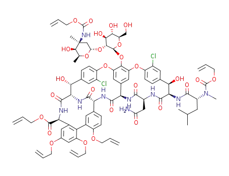 Molecular Structure of 216668-88-1 (N,N'-dialloc-tri-O-allyl vancomycin allyl ester)