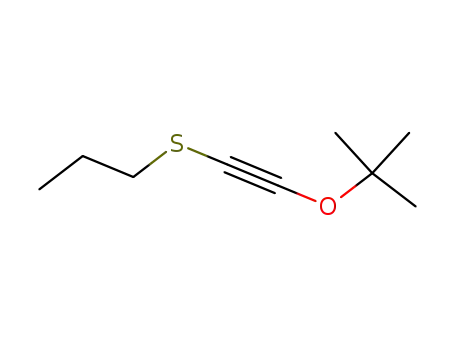 Molecular Structure of 79894-54-5 (Propane, 2-methyl-2-[[2-(propylthio)ethynyl]oxy]-)