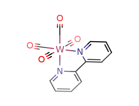 Molecular Structure of 15668-66-3 ((2,2'-bipyridine)tetracarbonyltungsten<sup>(0)</sup>)
