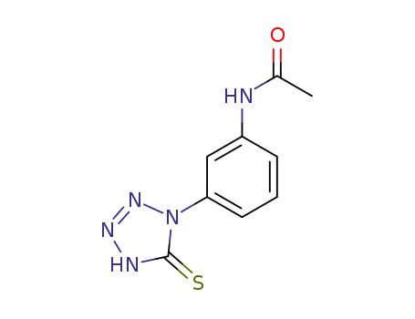 Molecular Structure of 14070-48-5 (N-[3-(5-Mercapto-1H-1,2,3,4-tetraazol-1-yl)phenyl]acetamide)