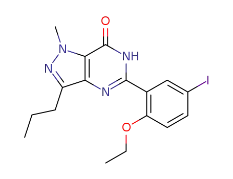 Molecular Structure of 1491216-01-3 (5-(2-ethoxy-5-iodophenyl)-1-methyl-3-propyl-1H-pyrazolo[4,3-d]pyrimidin-7(6H)-one)
